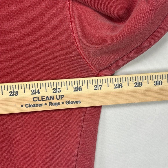 Vintage Krispy Kreme Doughnut Co Distressed Hoodie Red Pigmented XL 1937 NC RARE - Picture 6 of 7